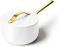 Vista 10 de Caraway - Sartén de cerámica antiadherente con tapa (1.75 qt) - No tóxica, sin PTFE ni ácido perfluorooctanoico (PFOA) - Apto para horno