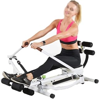 BGSFF Home Foldable Rowing Machines,Multi-Function Hydraulic Silent Slimming Fitness Equipment,Adjustable Resistance Aerobic Exercise Compact Folding Rowing Machine