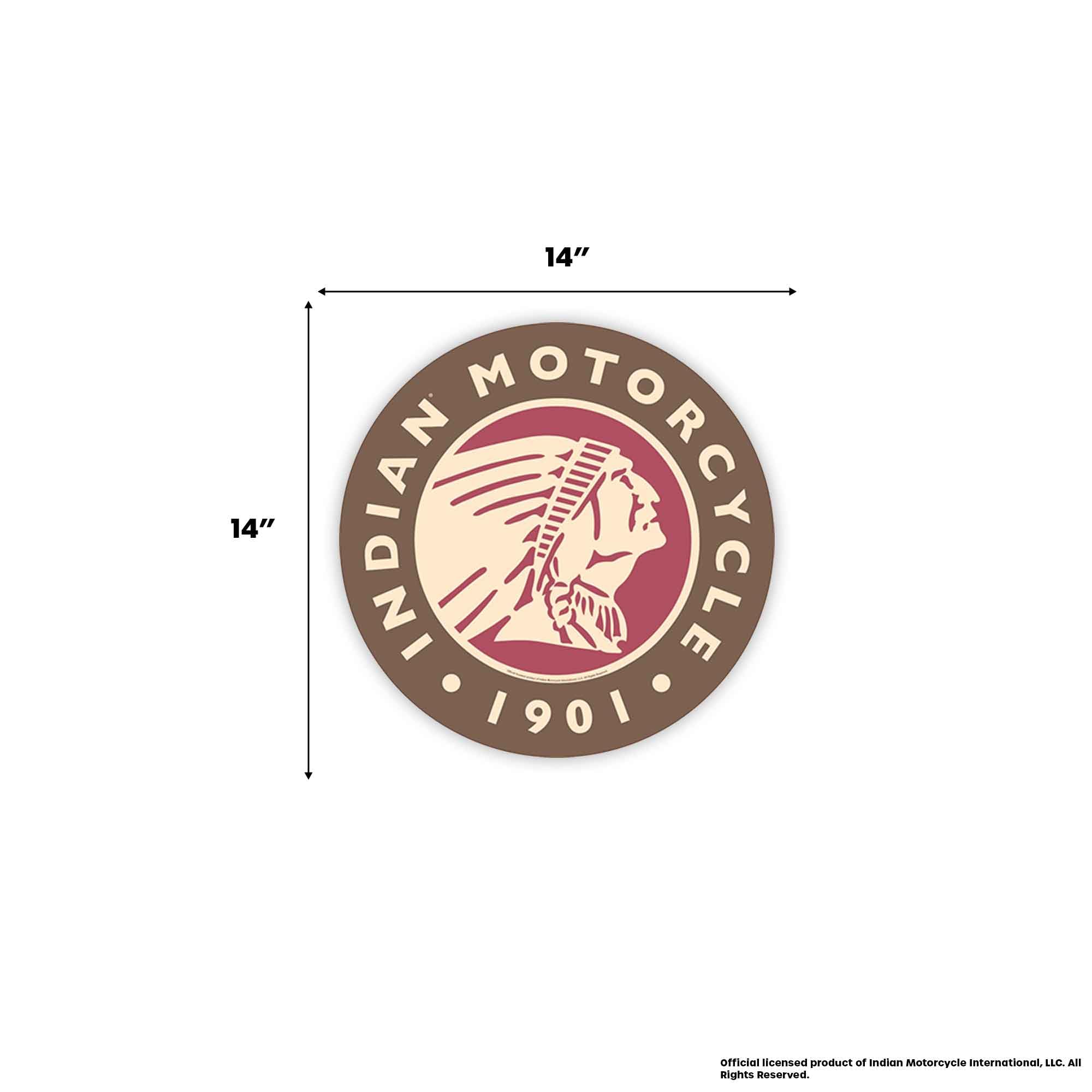 Amazon.com: Indian Motorcycle Round Embossed Metal Button Sign