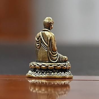 Amazon｜ミニ 仏像 釈迦如来座像 【如来】4.5cm 蓮台 真鍮製