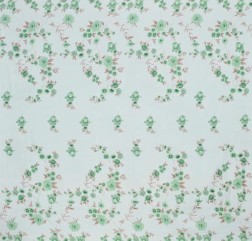 Image of Castiqa Elastic Fitted Supersoft Premium Brushed Cotton 200TC King Size Bedsheets with 2 Pillow Covers (Fits Upto Mattress of 10 Inches) (King (72x78), Onion Floral)
