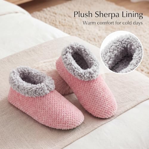 Image of The Metluks Womens Slippers Indoor Soft Sole Slipper Socks | Fuzzy sherpa lining, warm winter comfort, non slip grippers, flexible feel, washable, cozy home wear