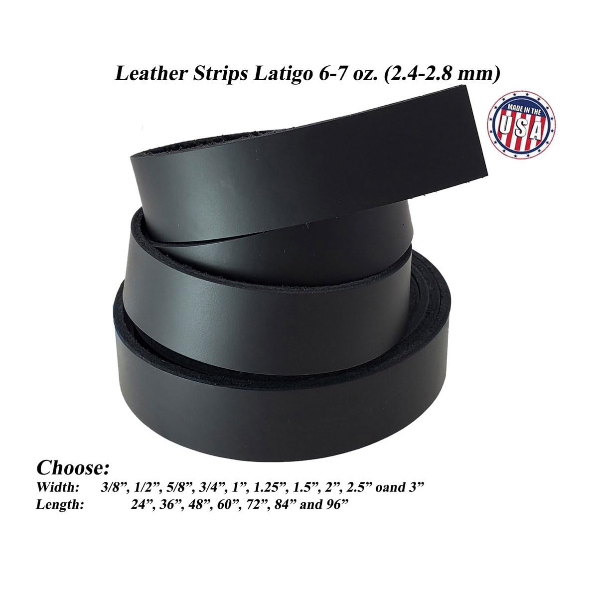 Amazon.com: Black Leather Strips 3/4 Inch Wide - Latigo Leather