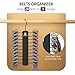 ZEDODIER 2 Pack Tie Hanger with 40 Hooks, Space Saving Necktie Organizer for Men, Large Capacity Tie and Belt Wooden Hanger for Closet, Black