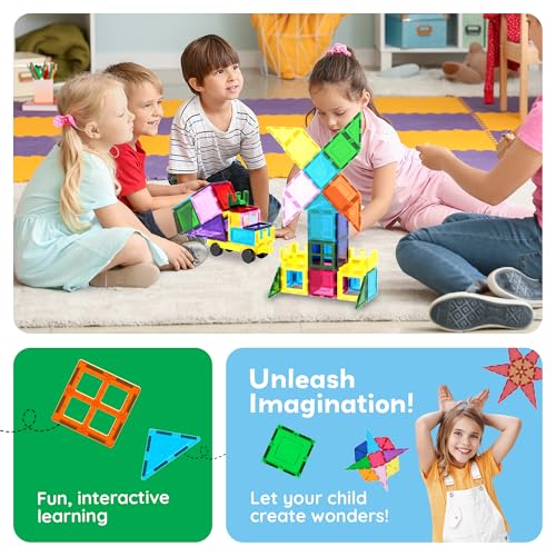 PicassoTiles 101-Piece Magnetic Building Set with Car & Bag — view 5