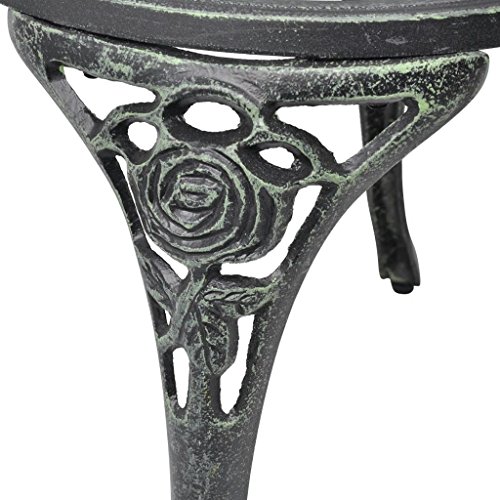 Chaise de jardin抗锈铝合金绿2把装 - 解决生锈变色问题的户外Bistro餐椅