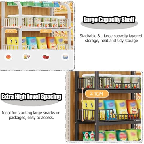 Scaffale espositivo in Metallo per Snack a 4/5 Ripiani, Ideale per Negozi, Cinema e Altri luoghi di Vendita al Dettaglio. Un Pratico espositore Versatile per Snack, Perfetto per la Vendita e