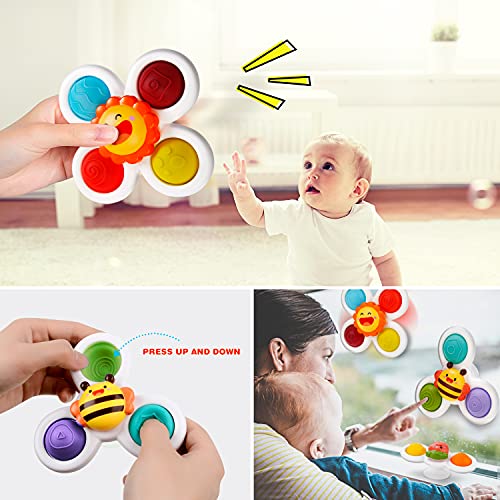 Tohibee Suction Cup Spinner Toys, Strong Suction Cup Bath Toys, Spinning Dimple Fidget Toy, Sensory Toys For Toddlers 1-3, Birthday For 1-3 Year Old Girl Boy #TOP6
