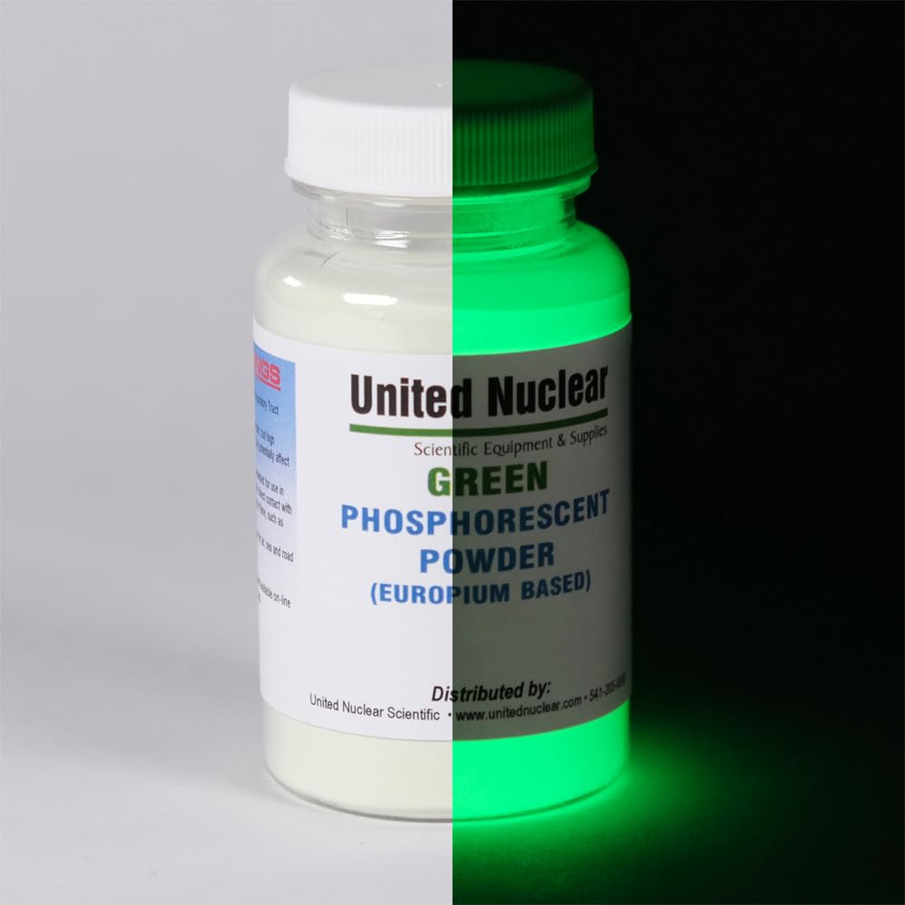 Glow in the Dark Powder - Europium Based Phosphorescent Powder - Green