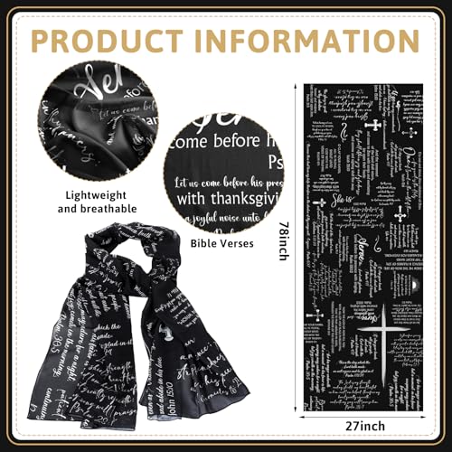 Prayer Shawl for Women with Gift Box Christian Prayer Scarf Healing Inspirational Scripture Bible Verse Religious Wrap Blanket Wrap Scarf with Bible Verses Church Christian Gift for Her3