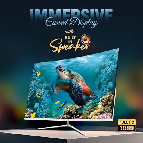 Image of Intex 60.9 CM (24 Inch) Full HD Curved Backlight LED Monitor | VA Panel, 100Hz Refresh Rate with 1920x1080 Pixels | 5ms Reponse Time, Framless, Sleek Metal Stand with Built-in Speaker