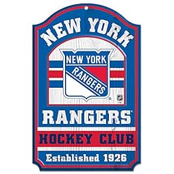 WinCraft NHL New York Rangers Wood Sign, 11" x 17"