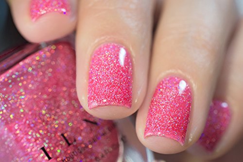 Image of ILNP Misbehaving - Vivid Neon Pink Holographic Sheer Jelly Nail Polish