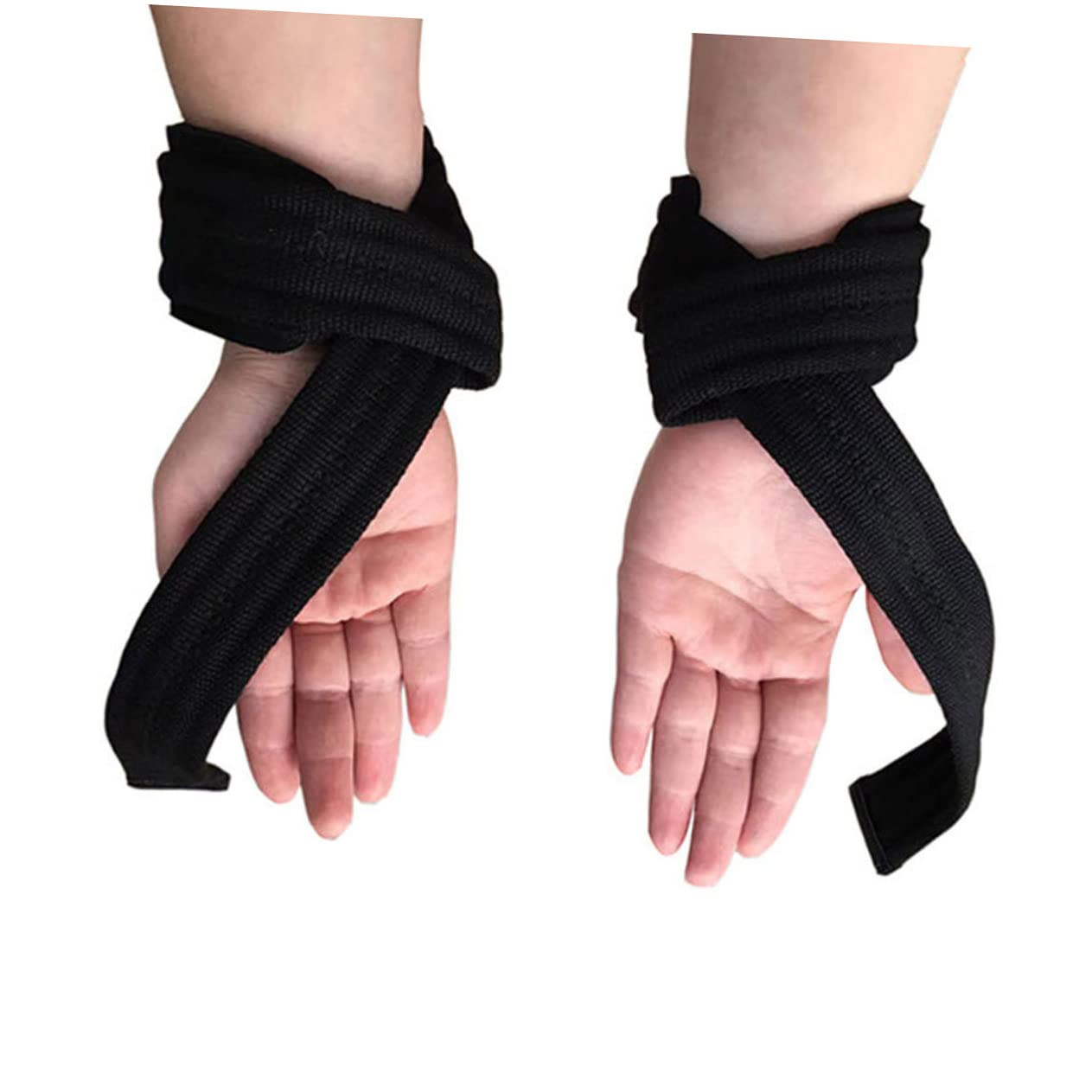 BESTonZON Cintura Di Presa Attrezzo Per Esercizi Attrezzatura Per Allenamento Fascia Da Polso Per Fitness Fasce Per Sollevamento Pesi Fascia Da Polso Per Palestra Nera