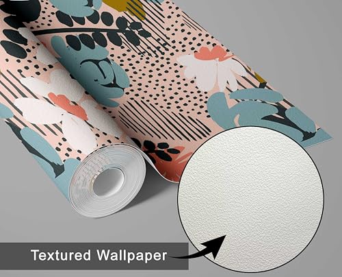Papier peint botanique abstrait moderne pour masquer les défauts des murs - 7