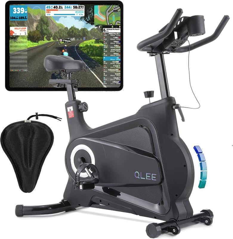 Amazon | QLEE 第7世代フィットネスバイク 【ZWIFT アプリ連動 