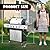 4-Burner Propane Gas Grill with Side Burner, 46,000 BTU Outdoor BBQ Grill with Porcelain-Enameled Cast Iron Grates and Griddle Pan, Built-in Thermometer Stainless Steel Grill for Outdoor Cooking