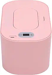 Asixxsix Aquecedor de lenços umedecidos para bebês, controle de temperatura de 40-55 °C, dispensador de lenços umedecidos de grande capacidade com função de aquecimento rápido (Ajuste da temperatura rosada)