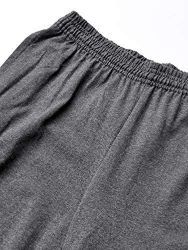 Image of Hanes Essentials Sweatpants, Men's Cotton Jersey Pants with Pockets, 33 inch, Charcoal Heather, Medium (Pack of 3)