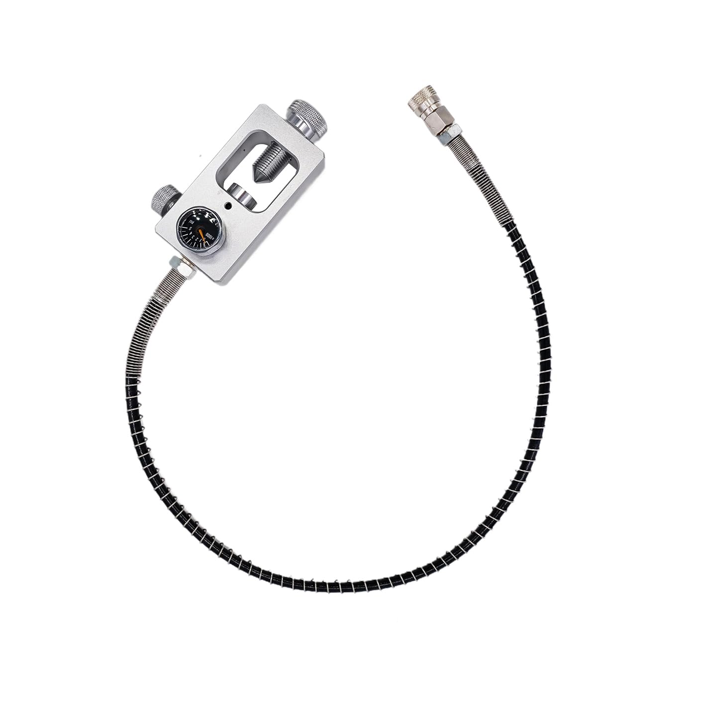 Yoke Valve Scuba Adapter and Paintball Scuba Fill Station,High Pressure 4500 PSI HPA Tank Filling Adapter Charging System with Air Hose,Compatible with Standard K-Valve, J-Valve, and H-Valve.