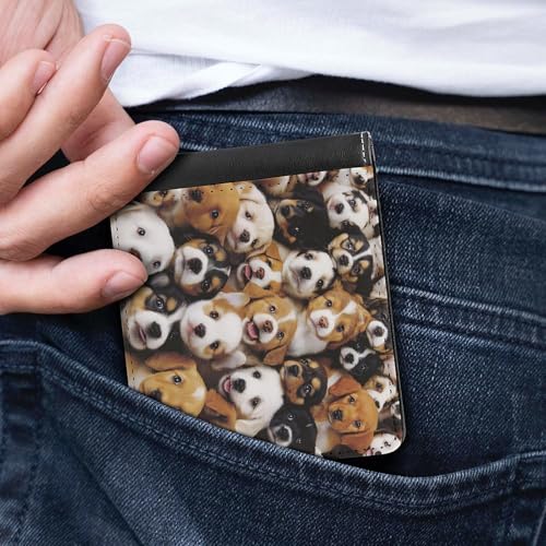 Cute Puppy Dog Wallet Leather Purse with Credit Card Slots Bifold Wallets Slim Cash Wallet Boys Gifts Travel Hand Bag Thin Billfold Wallet Money Case3