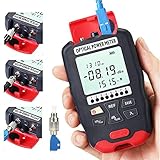 YICIZOL 4 in 1 Optic Fiber Optic Tester Fiber Power Meter FC/SC/ST Universal Interface Built-in (OPM&VFL) with FC/UPC(Male) to LC/UPC(Female) Adapter (OPM&VFL-4)