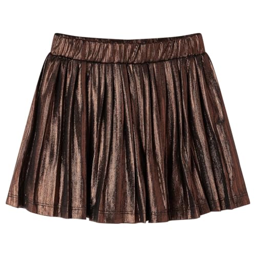 Kinderrock mit Glitzer Mädchen Rock Kinder Mädchenrock Minirock Cognac...