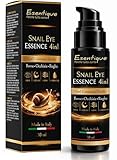 Gel Contorno Occhi 4in1 con Bava di Lumaca, Triplo Acido Ialuronico, Niacinamide e Peptidi – Anti Occhiaie e Borse – Idratante e Illuminante – 30 ml – Made in Italy – Esentique Snail Eye Essence