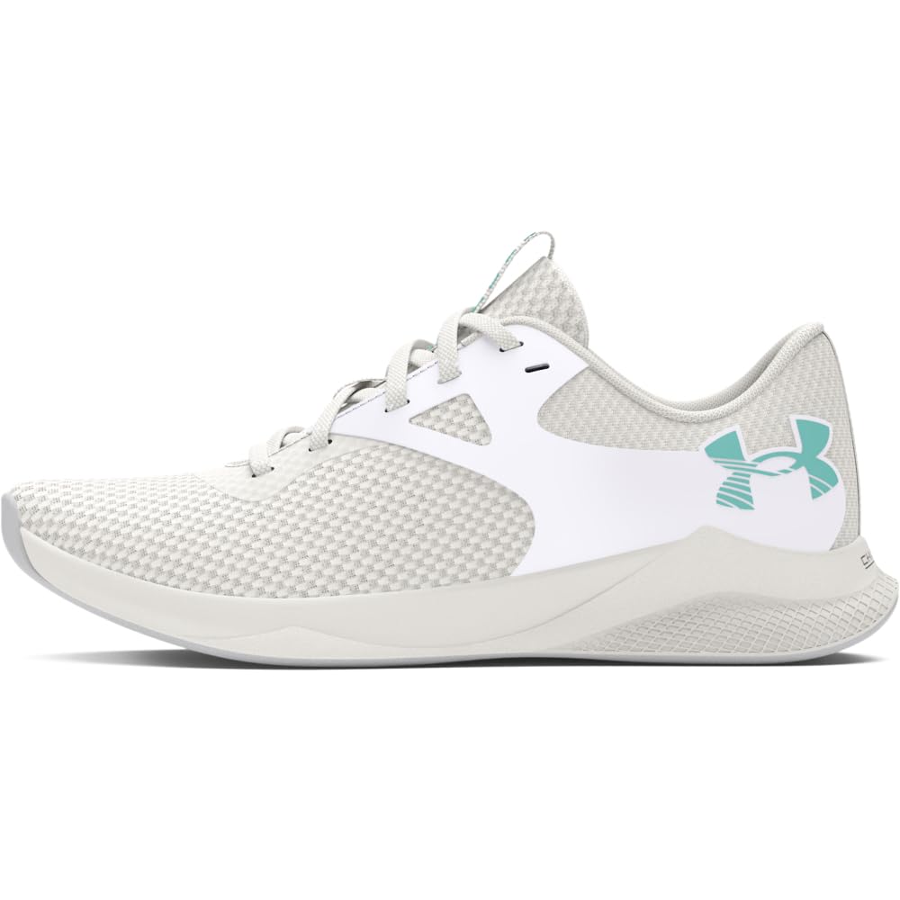 Under Armour UA W Charged Aurora 2 Kadın Spor Ayakkabı, White/White Clay/Radial Turquoise, 39 EU
