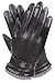 WARMEN Men's Texting Touchscreen Winter Warm Leather Driving Gloves (8.5, Black)