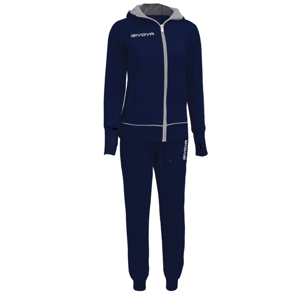 GIVOVA TUTA KING STAR DONNA FELPA BLU/GRIGIO CHIARO