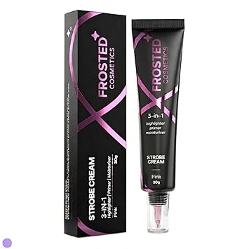 Frosted Cosmetics Strobe Cream, 3-in-1 Highlighter, Primer and Moisturiser, Pink, 30g