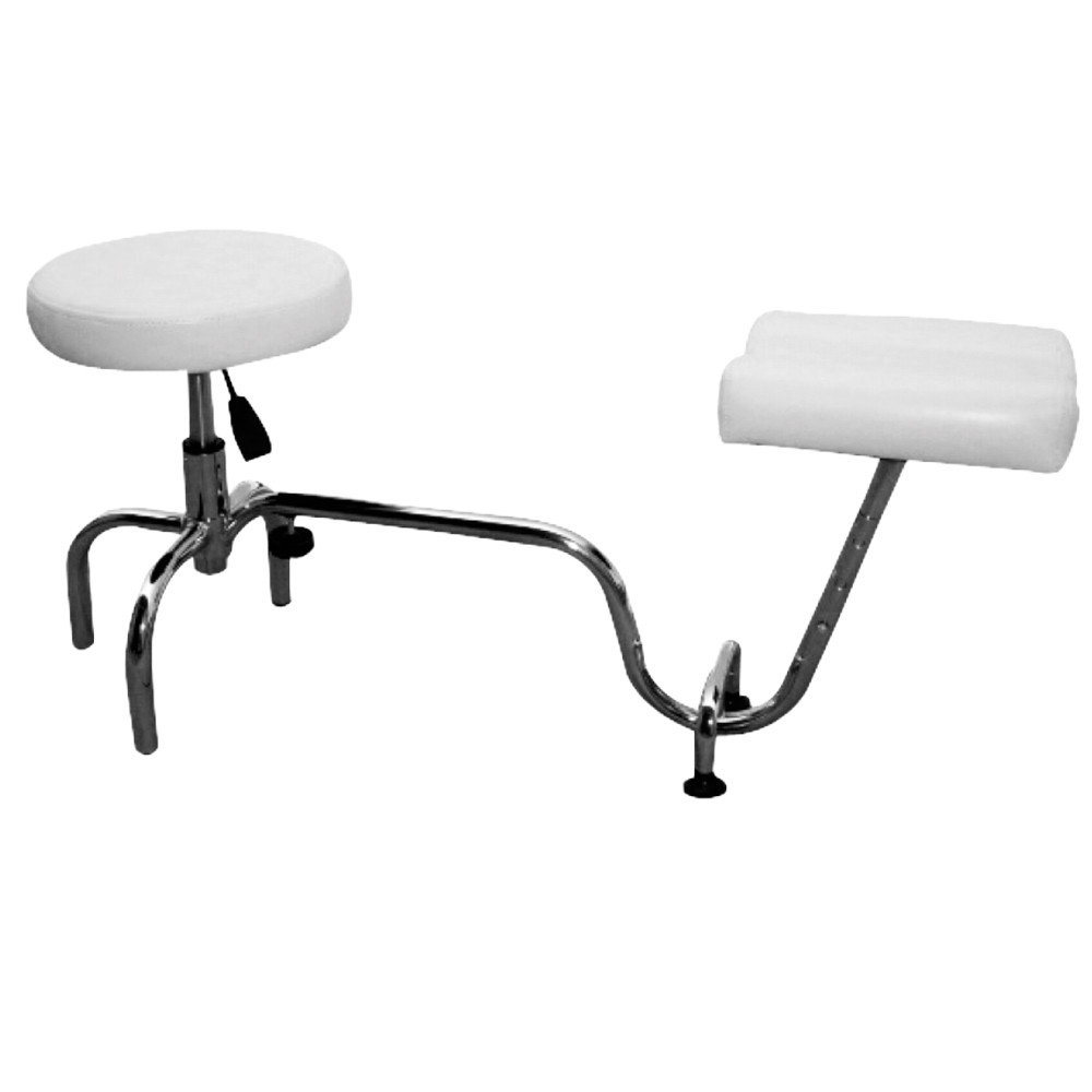 SGABELLO CON POGGIAPIEDI POGGIAGAMBE REGOLABILE IDEALE PER PEDICURE E MASSAGGI AI PIEDI PER ESTETISTE E CENTRI ESTETICI