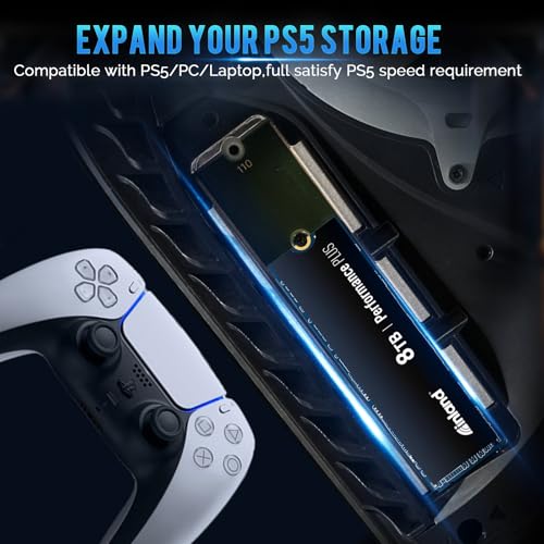 Image of INLAND 8TB Performance Plus NVMe Internal Gaming SSD Solid State Drive - Gen4 PCIe, M.2 2280, DRAM Cache, 176-Layer TLC 3D NAND Flash, Up to 7000MB /s