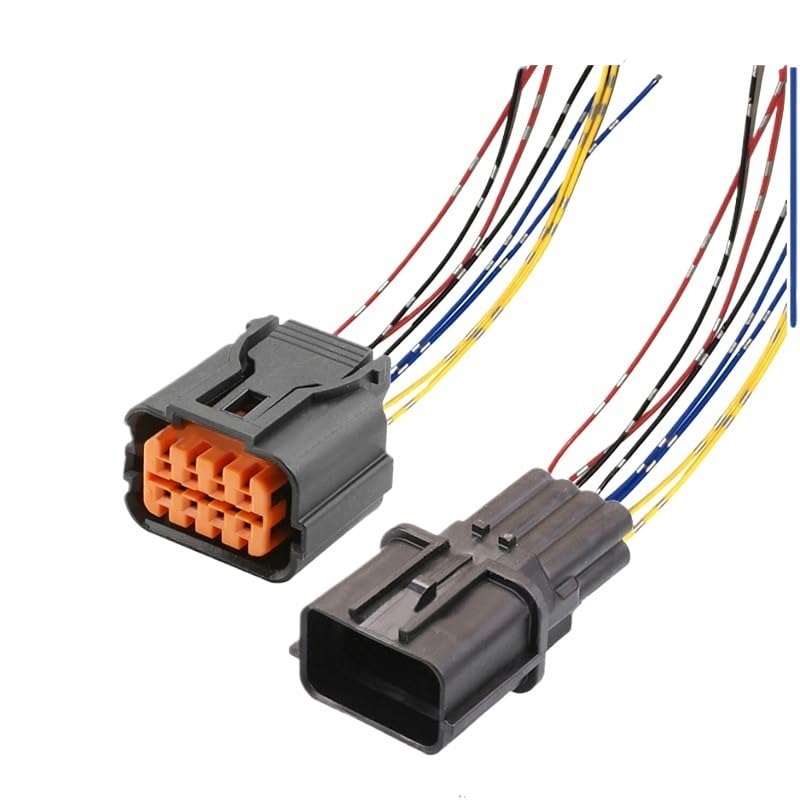 YWZBQL 1/5/10/20 Sets 8 Pin HP285-08021 Auto Water Proof Wire Harness Socket HP281-08020 HP291-08100(8p Male Female,20 Sets)