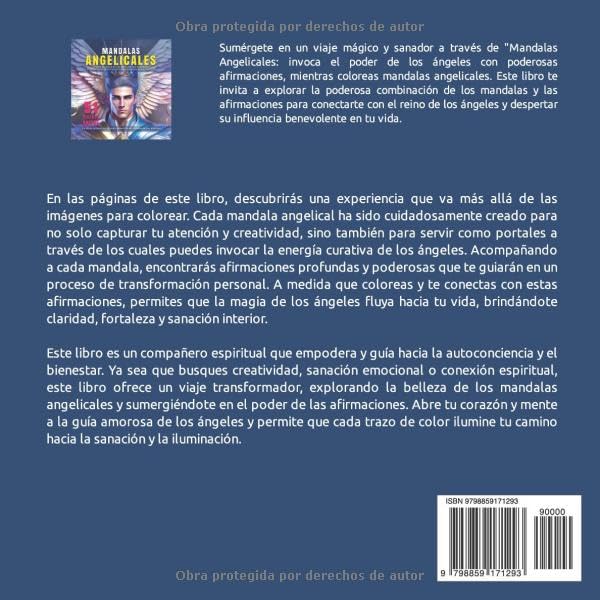Vista 2 de MANDALAS ANGELICALES. INVOCA EL PODER DE LOS ÁNGELES CON PODEROSAS AFIRMACIONES, MIENTRAS COLOREAS MANDALAS ANGELICALES 51 DISEÑOS ÚNICOS. UN VIAJE