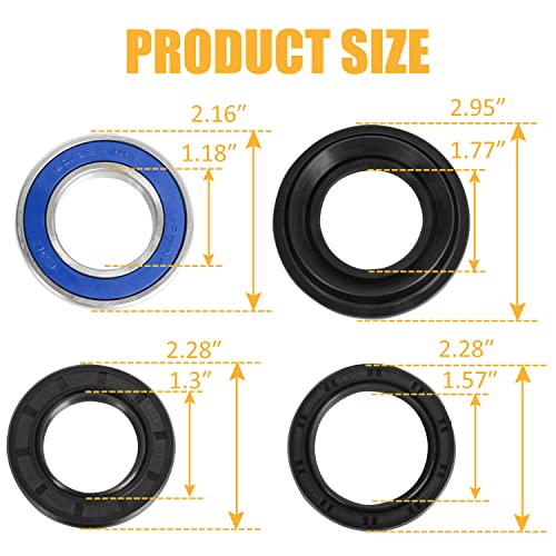 Rear Axle Wheel Bearing Kit With Seals Compatible With Honda Atv Foreman 450 Foreman 500 Rubicon 500 Rancher Rancher 400 Trx500 Trx 500 Trx450 Trx400 Trx350 #TOP1