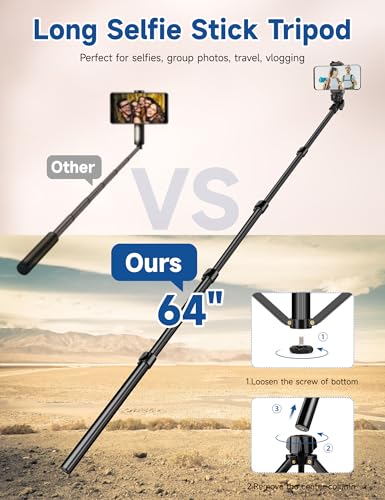 Image of Victiv 177.8cm Aluminium Tripod Stand for Phone with Remote, Lightweight Mobile Stand for Ring Light, Smartphone, Laser Level, Camera, Phone Stand for Video Recording, Shooting, Streaming, Vlogging