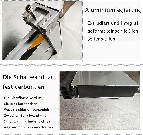 Panneau d'arrêt d'eau en alliage d'aluminium robuste de 100 x 60 cm - 5