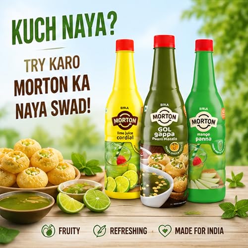 Image of Birla Morton Gol Gappa Pani Masala 650 ML l Mango Panna 725 ML & Lime Juice Cordial 750 ML Pack of 3
