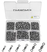 UperUper Fishing Barrel Swivels Kit, 300pcs Stainless Steel Rolling Bearing Snap Connector for Sa...