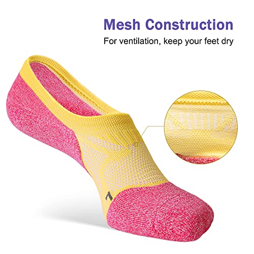 Gonii No Show Socks Womens Athletic Compression Running Low Cut Cushioned Socks 5 Pairs — view 2