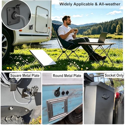 Starlink Mini Waterproof Wall Pass Through Kit, 5.5×2.1mm Adapter Included, Cable Entry Port, Starlink Mini Accessories fo RV/Van/Boat/Battery Box (Starlink mini DC Female to DC Female) - Image 3