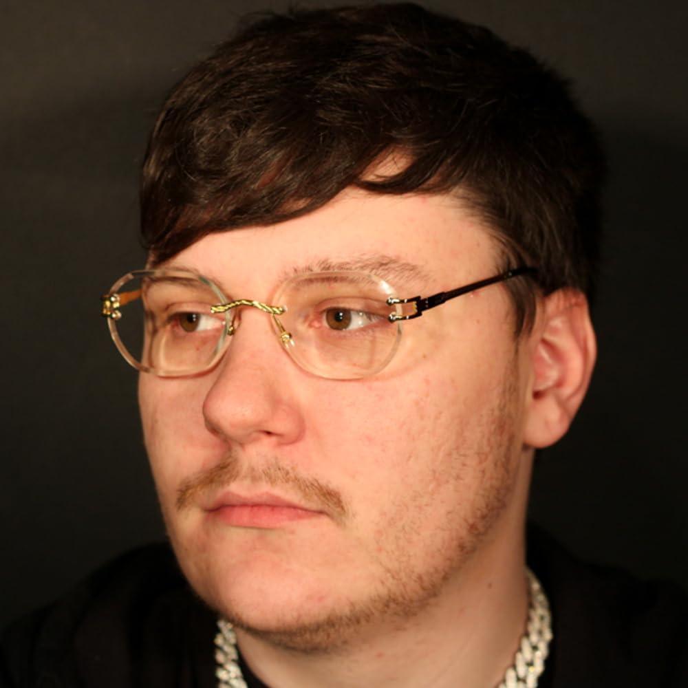 Gold Metal Wire Frame Square Vintage Minimalist Retro 90's Trendy Rimless Rectangle Clear Lens Hip Hop Men's Fashion Framless Glasses For Men And Women - Image 6