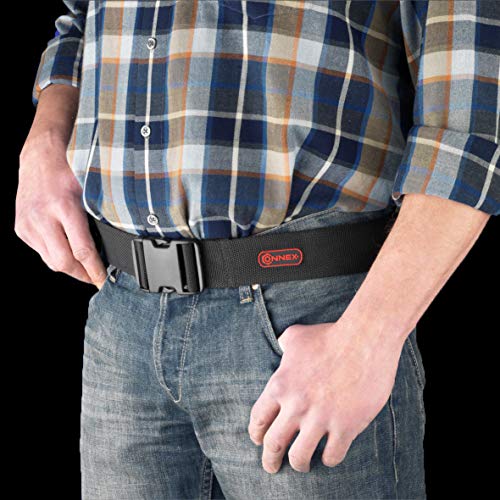 Connex Gürtel 135 cm - Verstellbar in der Länge - Mit Schnellverschluss - Für Arbeitshose & Blaumann - Aus Nylon - Pflegeleicht / Outdoorgürtel / Hüftgurt mit Click-Verschluss / COX952051