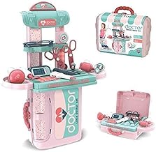 AR Group 3 in 1 Doctor Kit Toy for Kids, Doctor Medical Backpack Pretend Play Set, Gift for Boys Girls 3-8 Years Old Kids Greta Gift