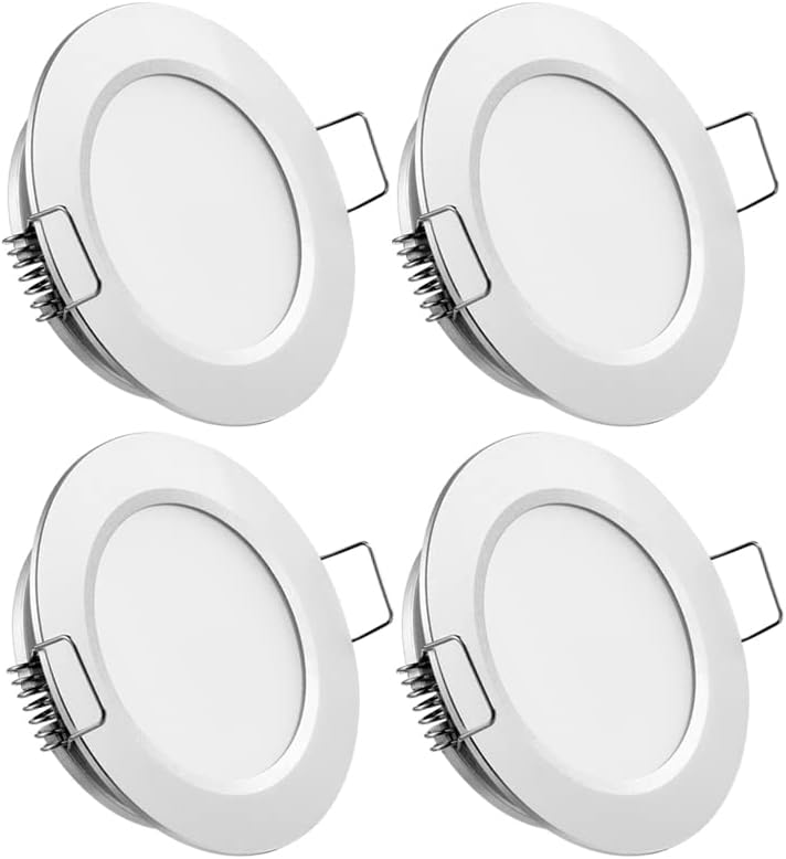 Obeaming 12V Recessed Mount LED Ceiling Light, 23/4” Overhead Puck Light for RV