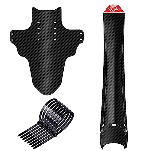 NICEDACK Guardabarros para Bicicleta de montaña, protección contra Salpicaduras, MTB Delantero y Trasero, Compatible con Mudguard, MTB Mud Guard Fit 20 26 27 27.5' 29 Pulgadas Fat Bike