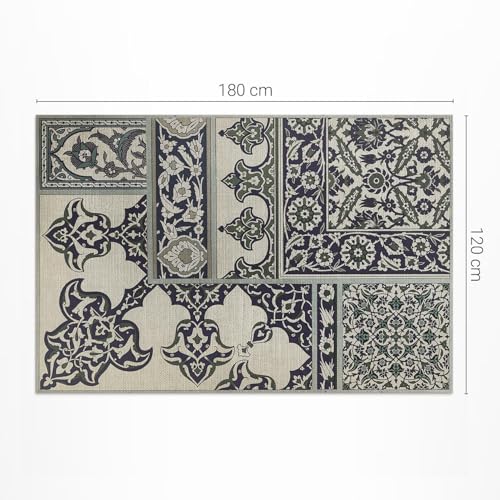 Tapis en vinyle 120x180 cm Albert Racinet imperméable extérieur patchwork - 4