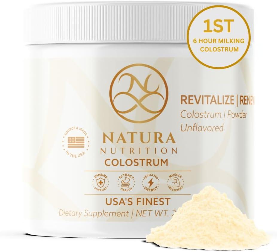 Grass-Fed Bovine Colostrum Powder – 100% Pure, First Milking – Natural IgG 25% – Gut, Immune & Recovery Support – USA Sourced, Additive-Free – 60 Servings